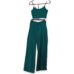 House of Harlow 1960 Satin Wide Leg Pants Set